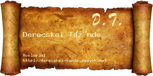 Derecskei Tünde névjegykártya