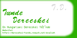 tunde derecskei business card